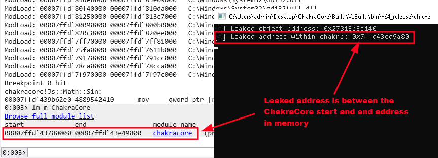 Leaked address in ChakraCore