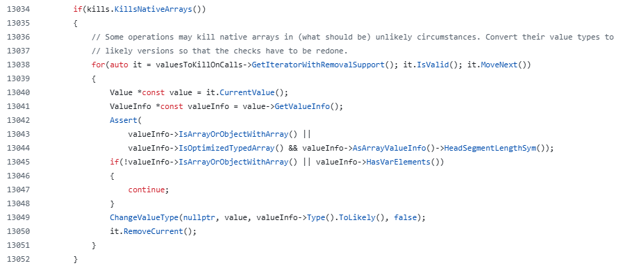 Array data invalidation in case the KillsNativeArrays flag is set